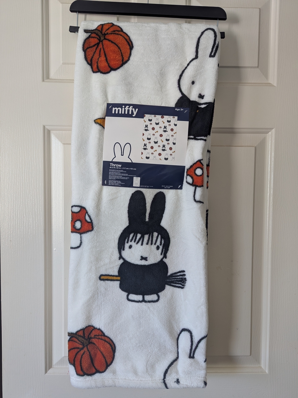 Miffy Kids Hallowween Fall Plush Throw Blanket - Pumpkin, Witch, Mushroom